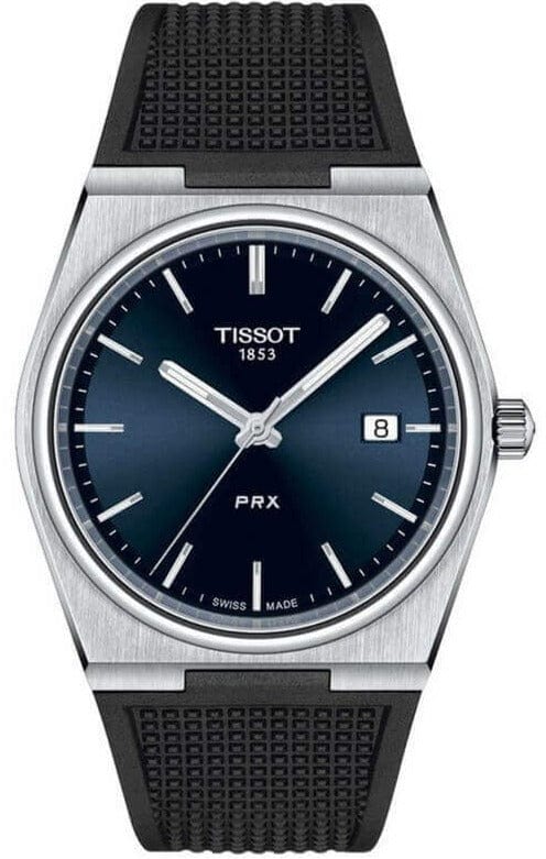 Buy Shop Tissot PRX Blue Dial Black Rubber Strap Watch For Men - T137.410.17.041.00 USA Online