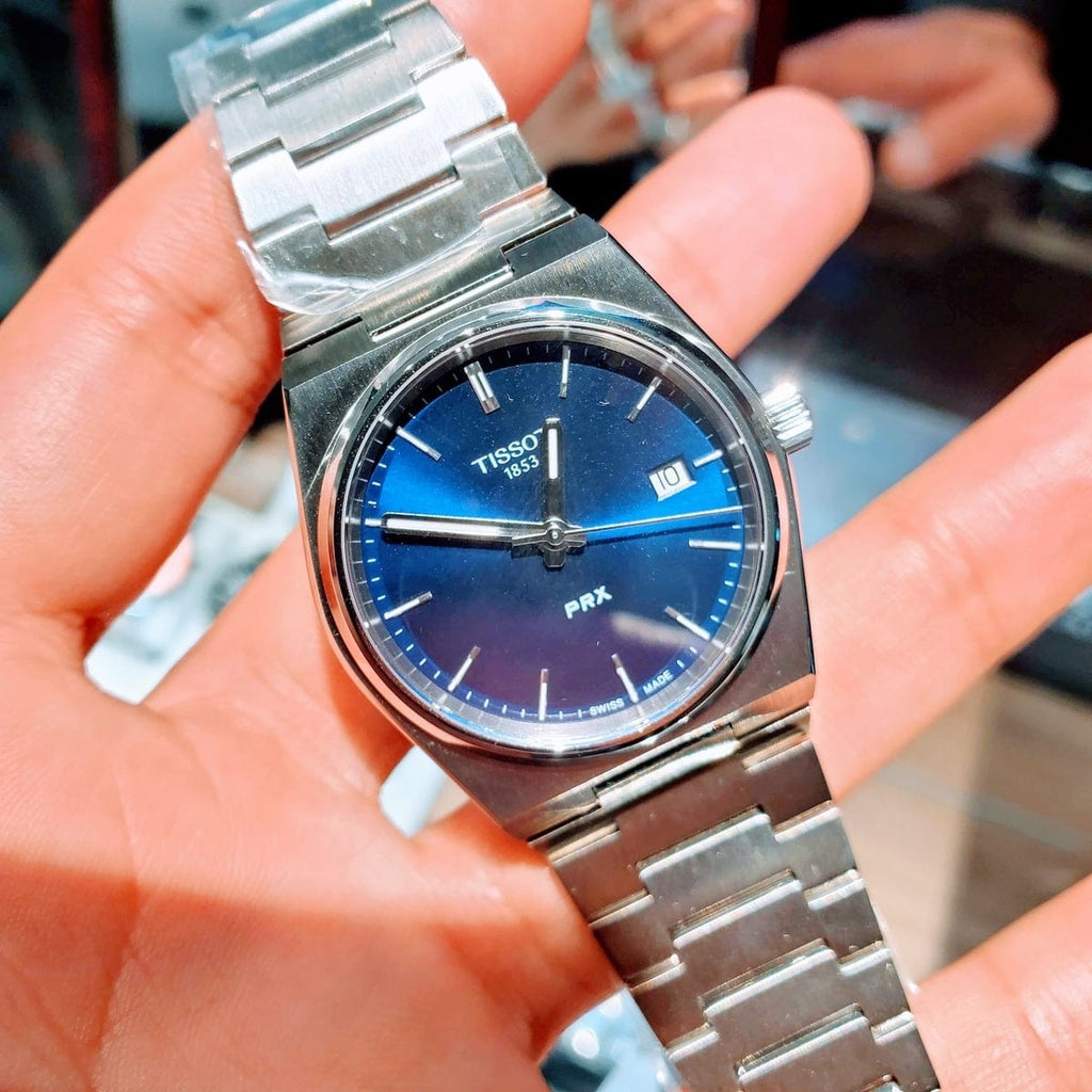 Buy Shop Tissot PRX Blue Dial Silver Steel Strap Watch For Men - T137.210.11.041.00 USA Online