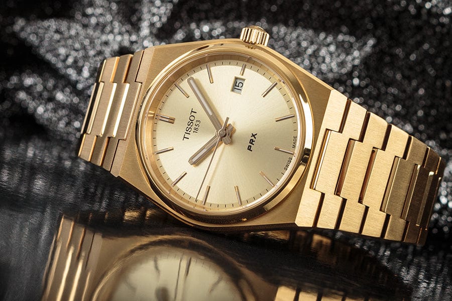 Buy Shop Tissot PRX Gold Dial Gold Steel Strap Watch for Men - T137.210.33.021.00 USA Online