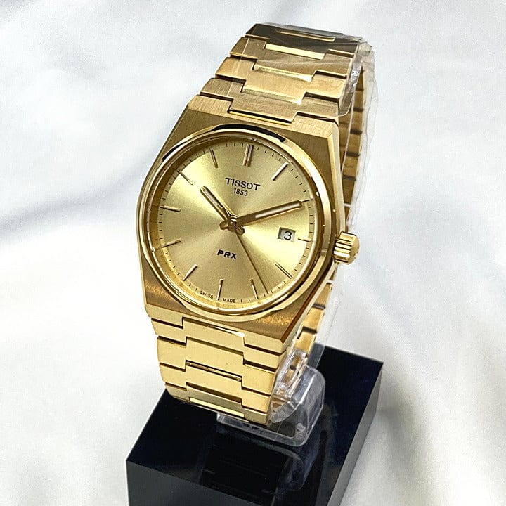 Buy Shop Tissot PRX Gold Dial Gold Steel Strap Watch for Men - T137.210.33.021.00 USA Online