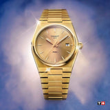 Buy Shop Tissot PRX Gold Dial Gold Steel Strap Watch for Men - T137.210.33.021.00 USA Online