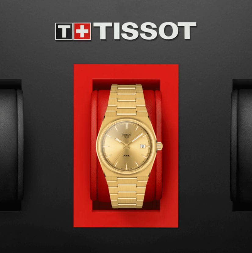 Buy Shop Tissot PRX Gold Dial Gold Steel Strap Watch for Men - T137.210.33.021.00 USA Online