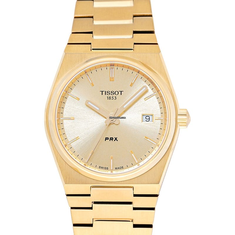 Buy Shop Tissot PRX Gold Dial Gold Steel Strap Watch for Men - T137.210.33.021.00 USA Online