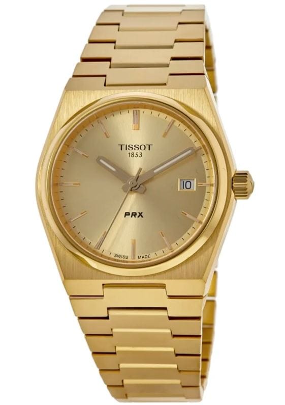 Buy Shop Tissot PRX Gold Dial Gold Steel Strap Watch for Men - T137.210.33.021.00 USA Online