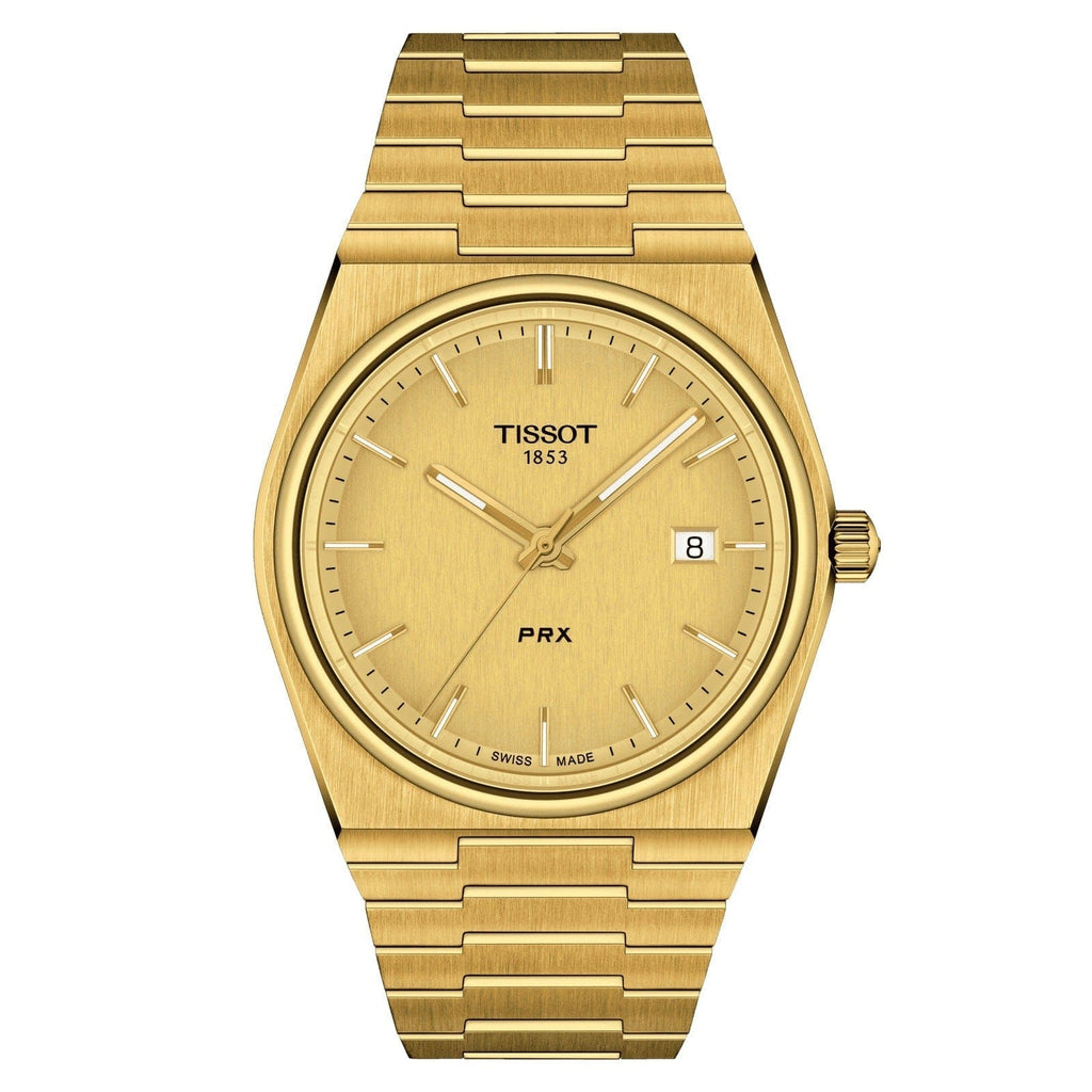 Buy Shop Tissot PRX Gold Dial Gold Steel Strap Watch for Men - T137.210.33.021.00 USA Online