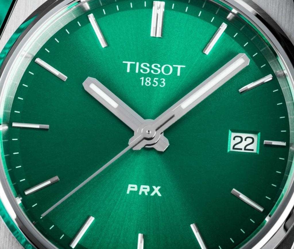 Buy Shop Tissot PRX Green Dial Silver Steel Strap Watch for Women - T137.210.11.081.00 USA Online