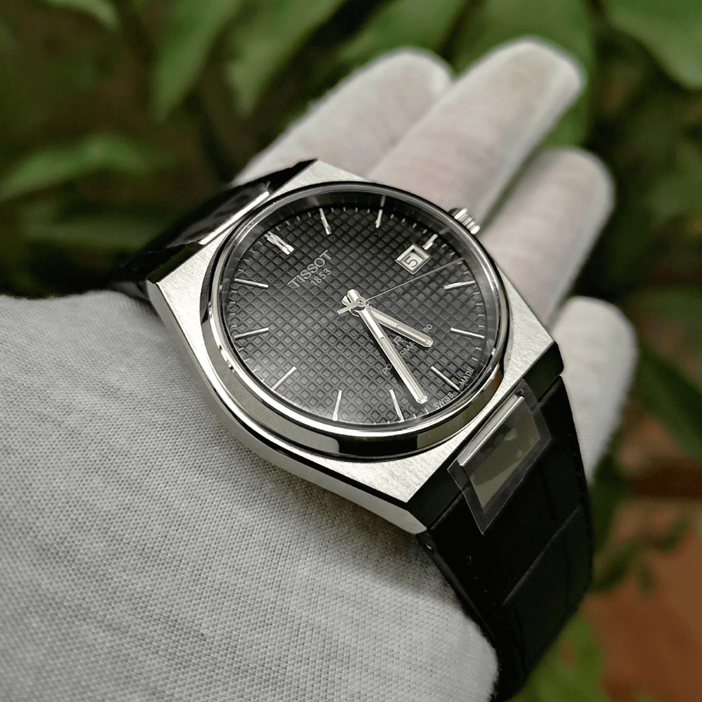 Buy Shop Tissot PRX Powermatic 80 Black Dial Black Leather Strap Watch for Men - T137.407.16.051.00 USA Online