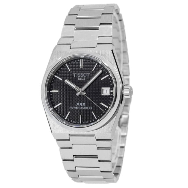 Buy Shop Tissot PRX Powermatic 80 Black Dial Silver Steel Strap Watch for Men - T137.207.11.051.00 USA Online