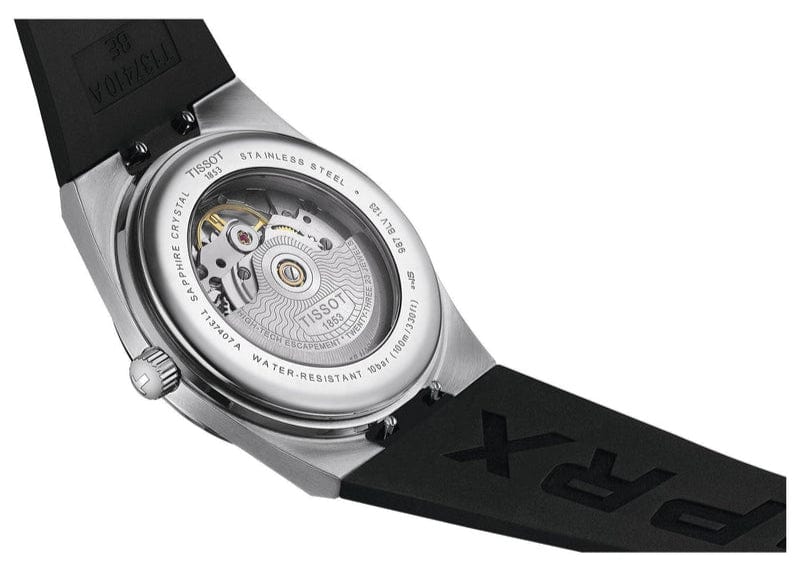Buy Shop Tissot PRX Powermatic 80 Blue Dial Black Rubber Strap Watch for Men - T137.407.17.041.00 USA Online