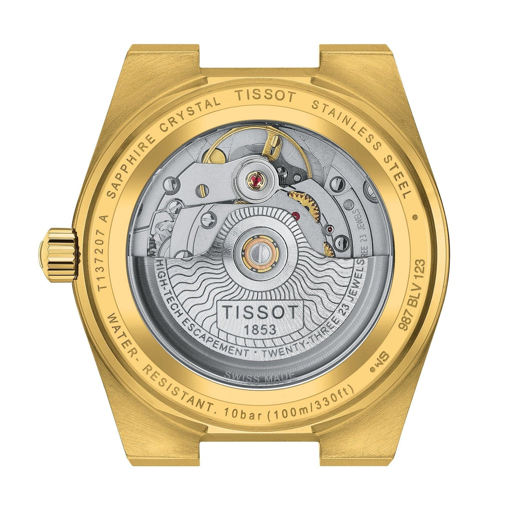 Buy Shop Tissot PRX Powermatic 80 Gold Dial Gold Steel Strap Watch for Men - T137.207.33.021.00 USA Online