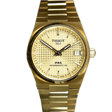 Buy Shop Tissot PRX Powermatic 80 Gold Dial Gold Steel Strap Watch for Men - T137.207.33.021.00 USA Online