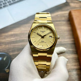 Buy Shop Tissot PRX Powermatic 80 Gold Dial Gold Steel Strap Watch for Men - T137.407.33.021.00 USA Online