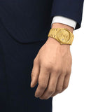 Buy Shop Tissot PRX Powermatic 80 Gold Dial Gold Steel Strap Watch for Men - T137.407.33.021.00 USA Online