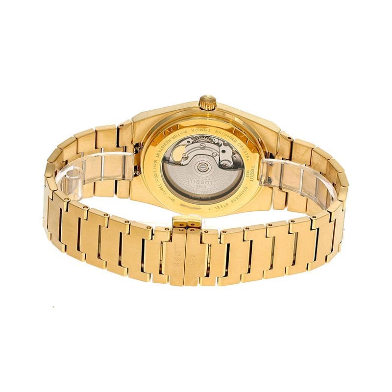 Buy Shop Tissot PRX Powermatic 80 Gold Dial Gold Steel Strap Watch for Men - T137.407.33.021.00 USA Online