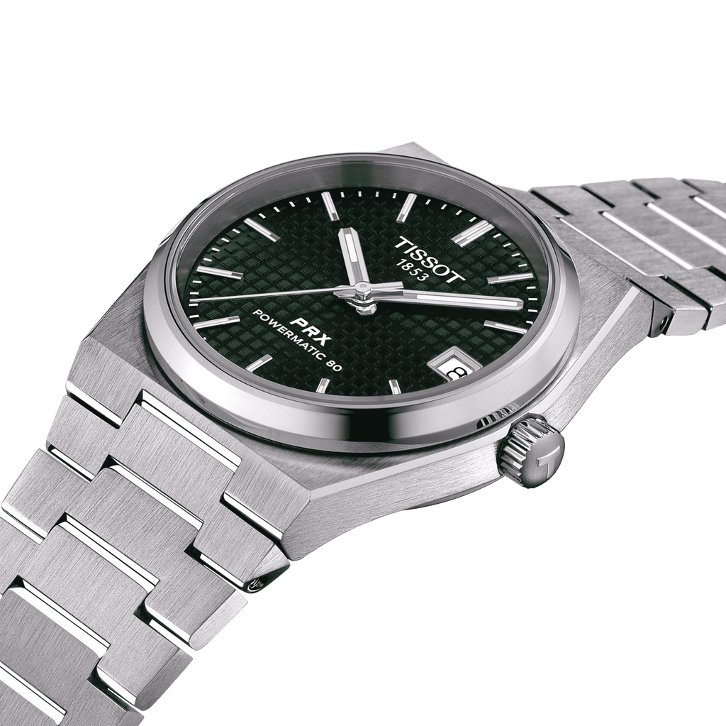 Buy Shop Tissot PRX Powermatic 80 Green Dial Silver Steel Strap Watch for Men - T137.207.11.091.00 USA Online