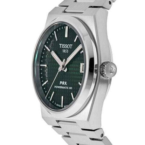 Buy Shop Tissot PRX Powermatic 80 Green Dial Silver Steel Strap Watch for Men - T137.207.11.091.00 USA Online