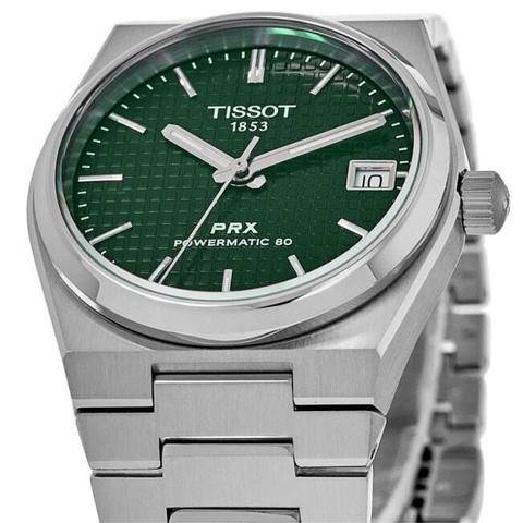 Buy Shop Tissot PRX Powermatic 80 Green Dial Silver Steel Strap Watch for Men - T137.207.11.091.00 USA Online