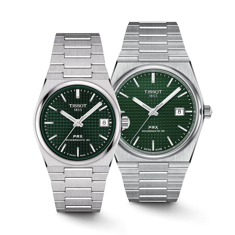 Buy Shop Tissot PRX Powermatic 80 Green Dial Silver Steel Strap Watch for Men - T137.207.11.091.00 USA Online