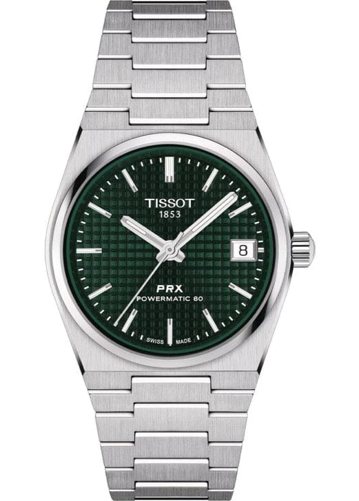 Buy Shop Tissot PRX Powermatic 80 Green Dial Silver Steel Strap Watch for Men - T137.207.11.091.00 USA Online