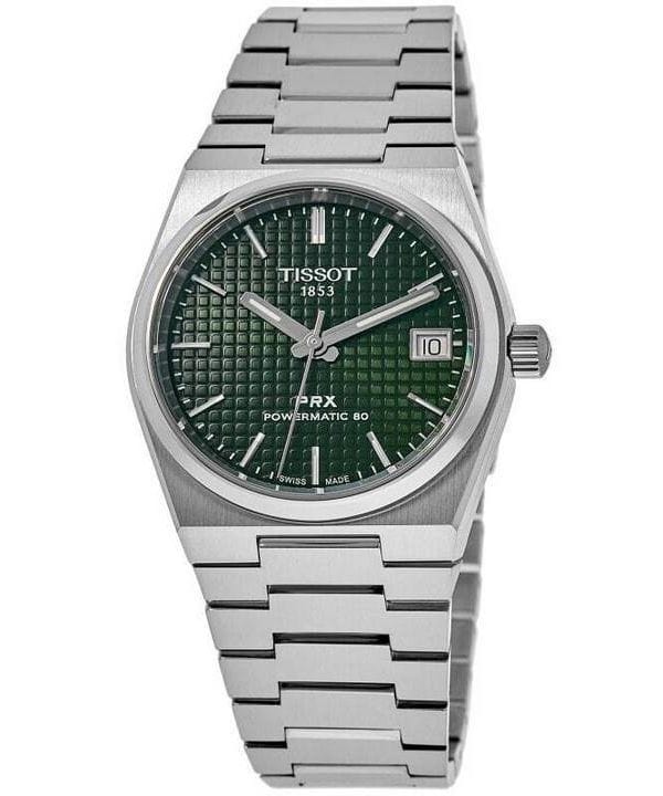 Buy Shop Tissot PRX Powermatic 80 Green Dial Silver Steel Strap Watch for Men - T137.207.11.091.00 USA Online