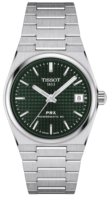 Buy Shop Tissot PRX Powermatic 80 Green Dial Silver Steel Strap Watch for Men - T137.207.11.091.00 USA Online
