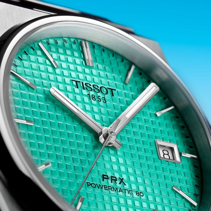 Buy Shop Tissot PRX Powermatic 80 Light Green Dial Silver Steel Strap Watch for Men - T137.207.11.091.01 USA Online