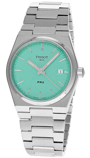 Buy Shop Tissot PRX Powermatic 80 Light Green Dial Silver Steel Strap Watch for Men - T137.207.11.091.01 USA Online