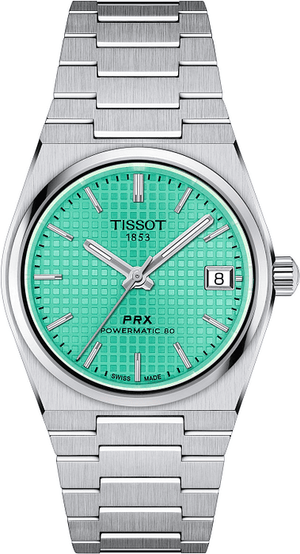 Buy Shop Tissot PRX Powermatic 80 Light Green Dial Silver Steel Strap Watch for Men - T137.207.11.091.01 USA Online