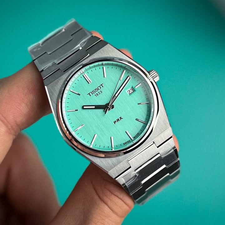 Buy Shop Tissot PRX Quartz Light Green Dial Silver Steel Strap Watch for Men - T137.410.11.091.01 USA Online