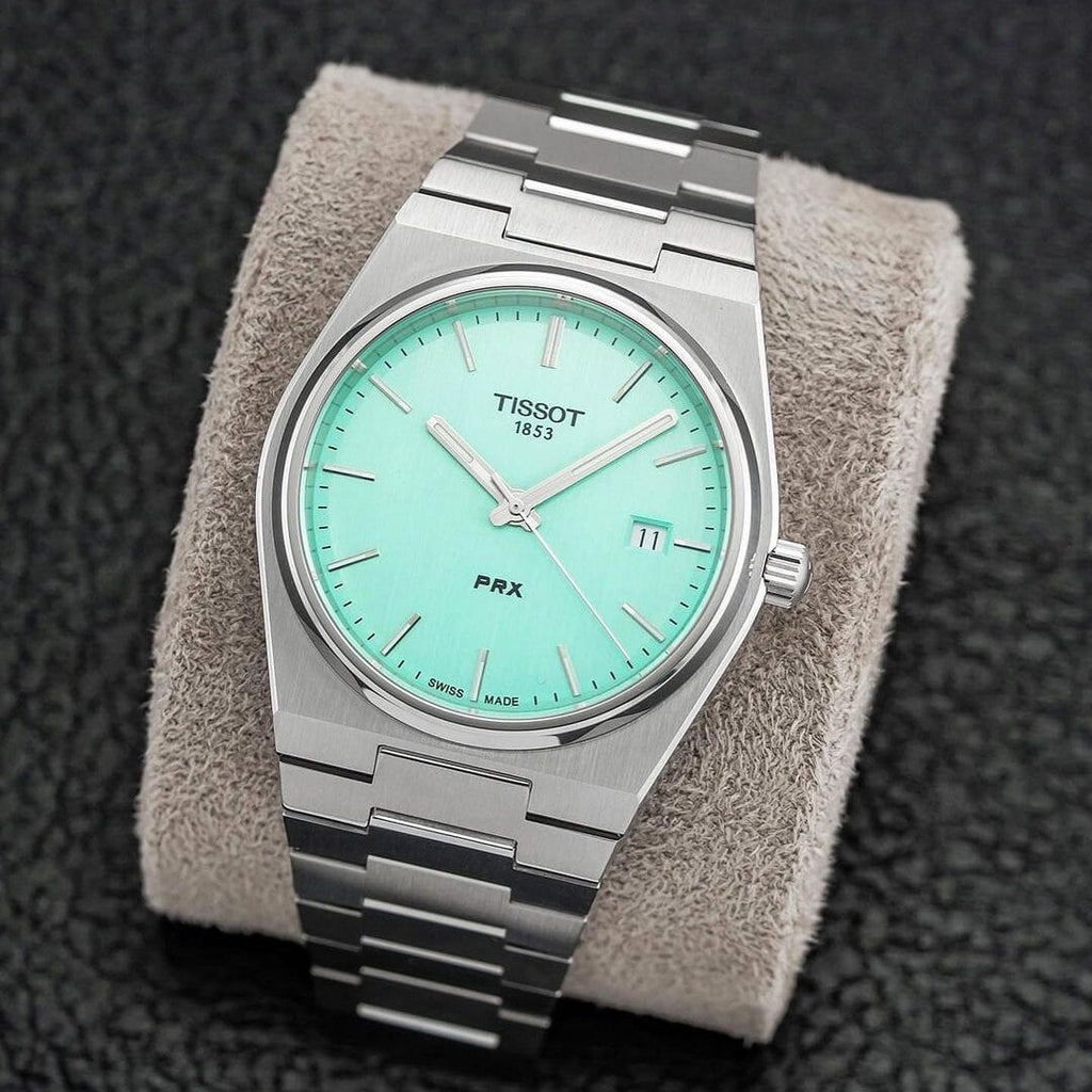 Buy Shop Tissot PRX Quartz Light Green Dial Silver Steel Strap Watch for Men - T137.410.11.091.01 USA Online
