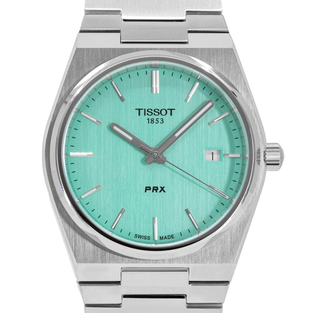 Buy Shop Tissot PRX Quartz Light Green Dial Silver Steel Strap Watch for Men - T137.410.11.091.01 USA Online