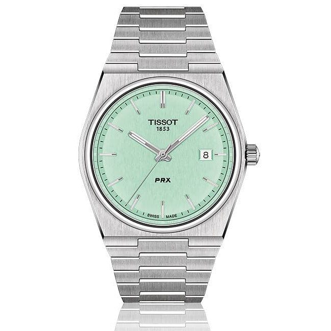 Buy Shop Tissot PRX Quartz Light Green Dial Silver Steel Strap Watch for Men - T137.410.11.091.01 USA Online