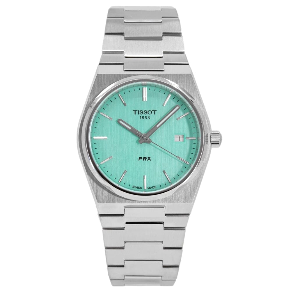 Buy Shop Tissot PRX Quartz Light Green Dial Silver Steel Strap Watch for Men - T137.410.11.091.01 USA Online