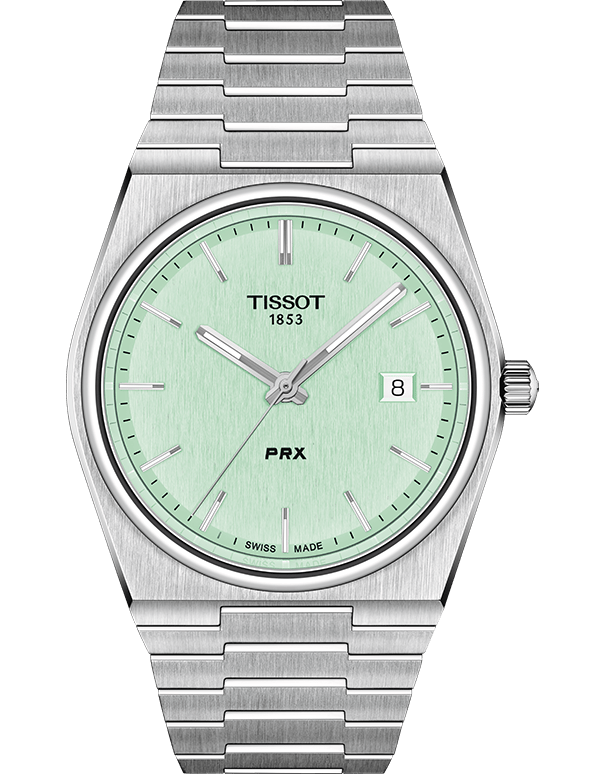 Buy Shop Tissot PRX Quartz Light Green Dial Silver Steel Strap Watch for Men - T137.410.11.091.01 USA Online