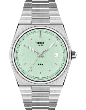 Buy Shop Tissot PRX Quartz Light Green Dial Silver Steel Strap Watch for Men - T137.410.11.091.01 USA Online