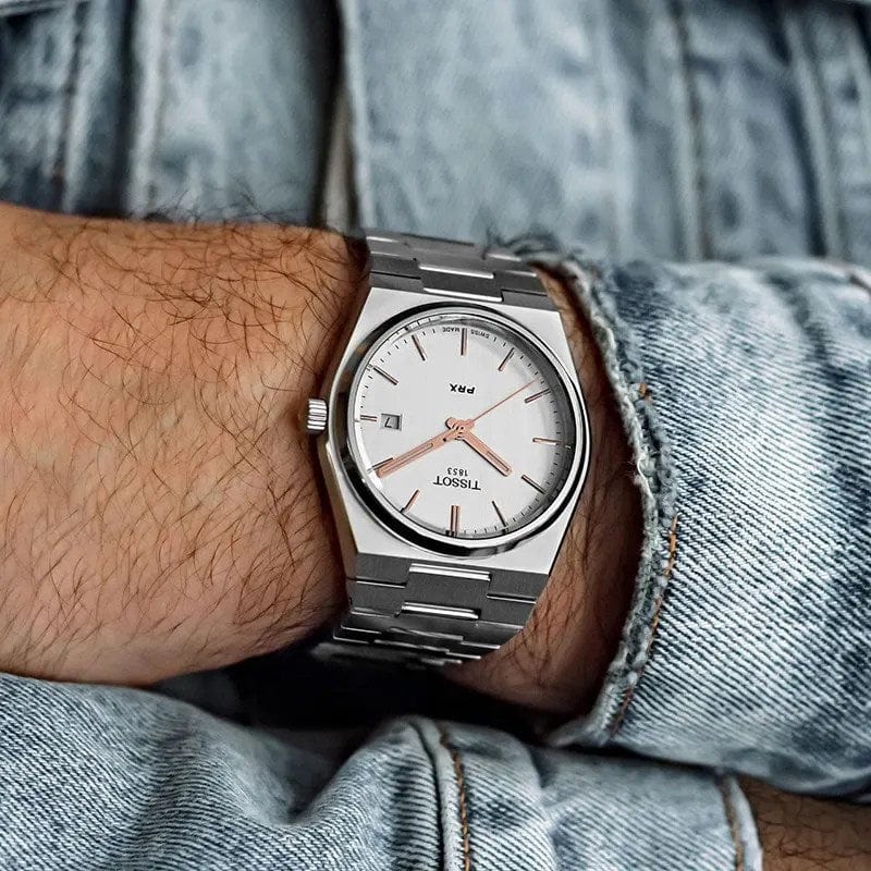 Buy Shop Tissot PRX Quartz Silver Dial Silver Steel Strap Watch for Men - T137.410.11.031.00 USA Online