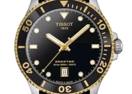 Buy Shop Tissot Seastar 1000 Black Dial Black Rubber Strap Watch For Men - T120.410.27.051.00 USA Online