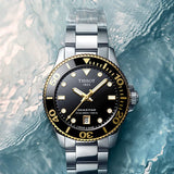 Buy Shop Tissot Seastar 1000 Black Dial Silver Steel Strap Watch For Men - T120.210.21.051.00 USA Online