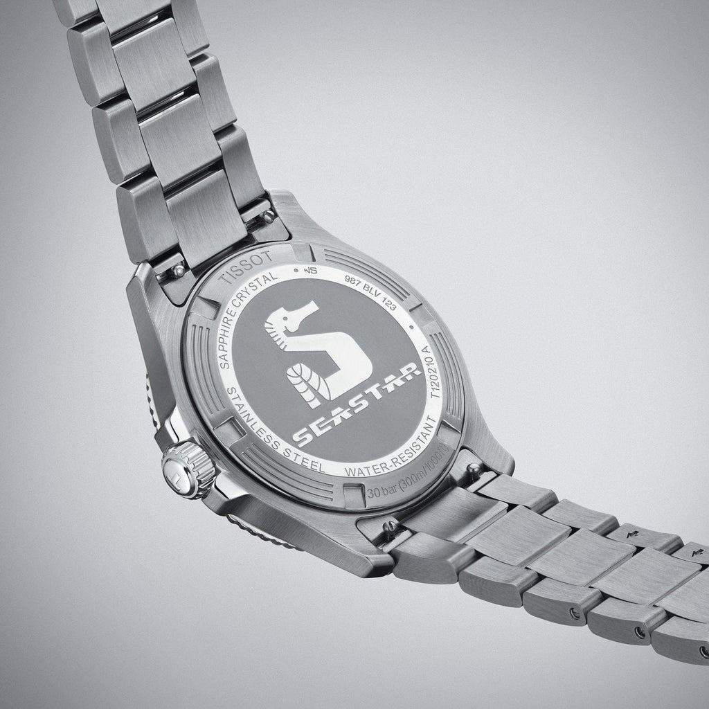 Buy Shop Tissot Seastar 1000 Black Dial Silver Steel Strap Watch For Men - T120.410.11.051.00 USA Online