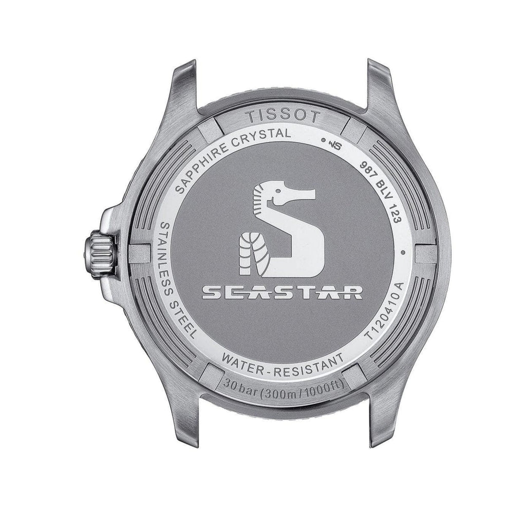 Buy Shop Tissot Seastar 1000 Black Dial Silver Steel Strap Watch For Men - T120.410.11.051.00 USA Online