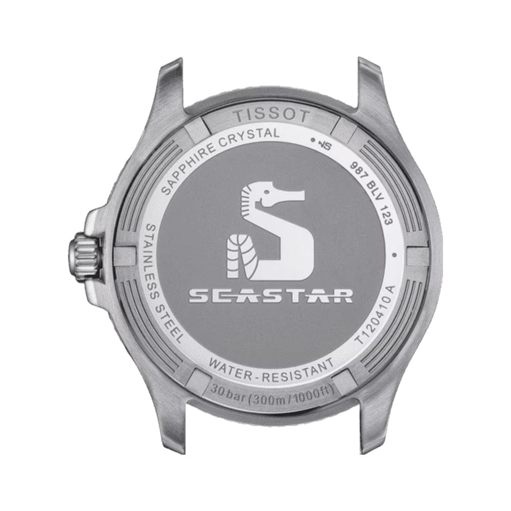 Buy Shop Tissot Seastar 1000 Black Dial Silver Steel Strap Watch For Men - T120.410.11.051.00 USA Online