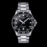 Buy Shop Tissot Seastar 1000 Black Dial Silver Steel Strap Watch For Men - T120.410.11.051.00 USA Online
