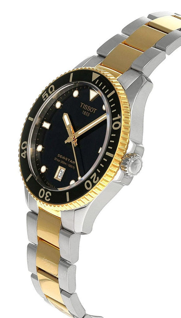 Buy Shop Tissot Seastar 1000 Black Dial Two Tone Steel Strap Watch For Men - T120.410.22.051.00 USA Online