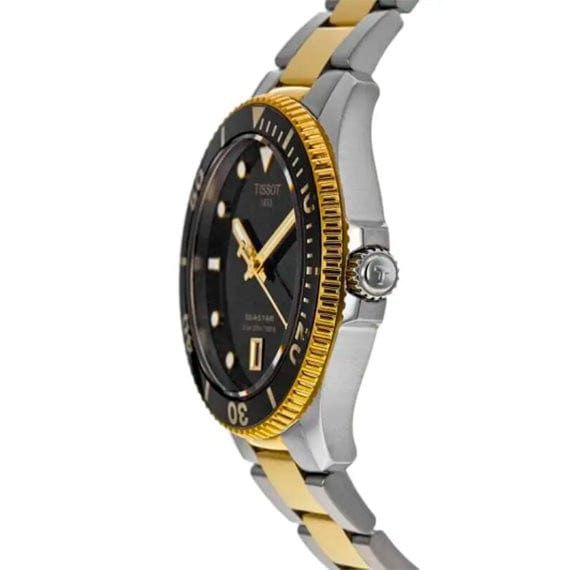 Buy Shop Tissot Seastar 1000 Black Dial Two Tone Steel Strap Watch For Men - T120.410.22.051.00 USA Online