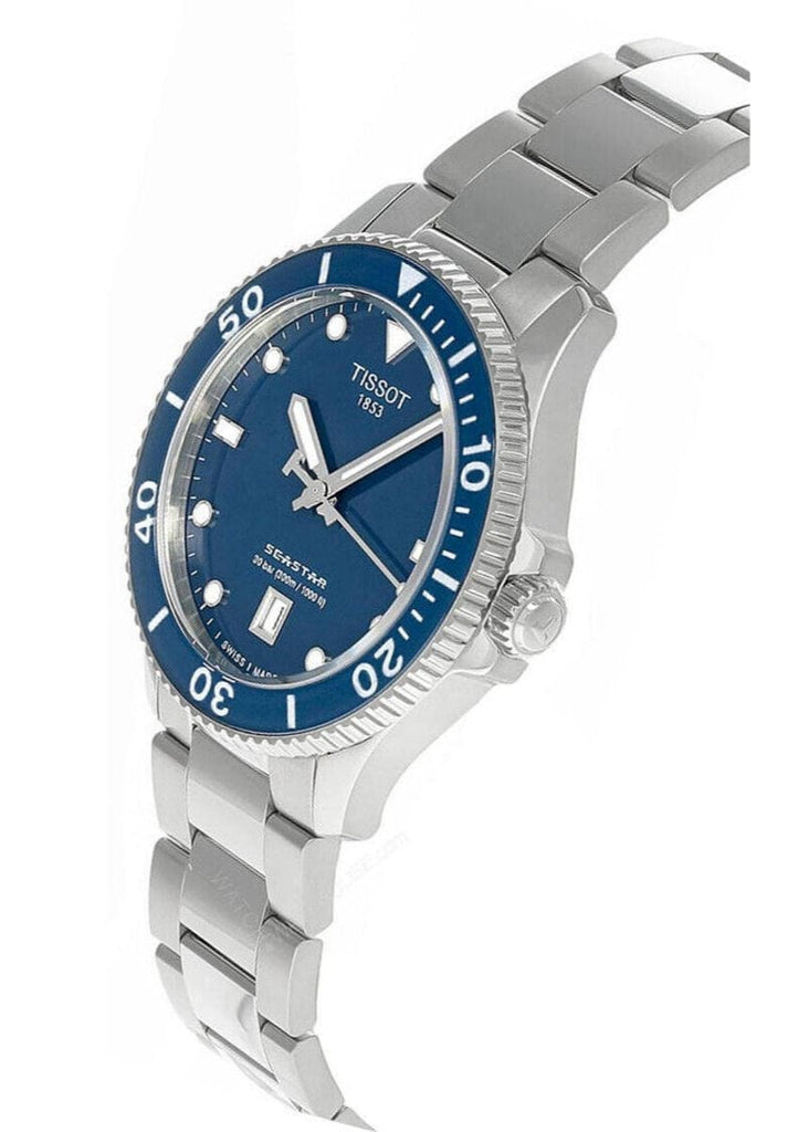 Buy Shop Tissot Seastar 1000 Blue Dial Silver Steel Strap Watch For Men - T120.410.11.041.00 USA Online