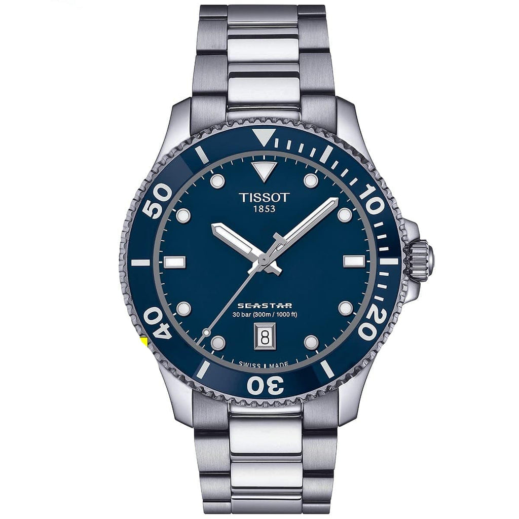 Buy Shop Tissot Seastar 1000 Blue Dial Silver Steel Strap Watch For Men - T120.410.11.041.00 USA Online