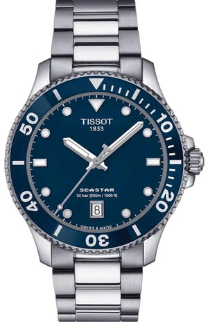 Buy Shop Tissot Seastar 1000 Blue Dial Silver Steel Strap Watch For Men - T120.410.11.041.00 USA Online