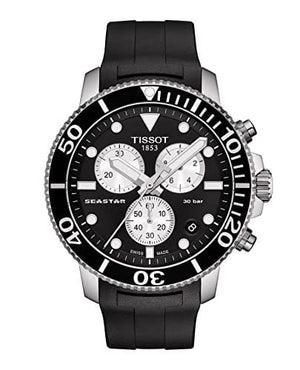 Buy Shop Tissot Seastar 1000 Chronograph Black Dial Black Rubber Strap Watch For Men - T120.417.17.051.00 USA Online