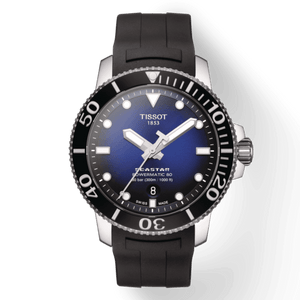 Buy Shop Tissot Seastar 1000 Powermatic 80 Blue Dial Black Rubber Strap Watch For Men - T120.407.17.041.00 USA Online