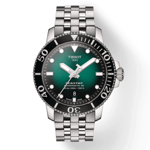 Buy Shop Tissot Seastar 1000 Powermatic 80 Green Dial Silver Steel Strap Watch For Men - T120.407.11.091.01 USA Online